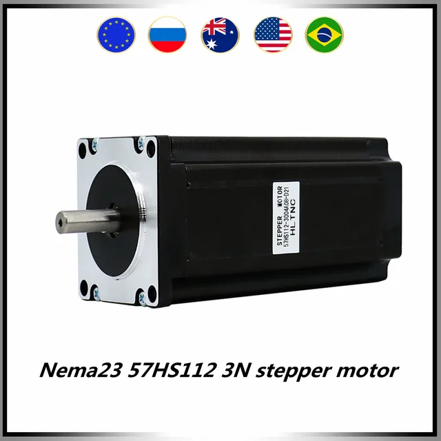 NEMA23 stepper motor 57x112mm 4-lead 3A 3N.m / Nema 23 motor 112mm 428Oz-in  for 3D printer for CNC engraving milling machine