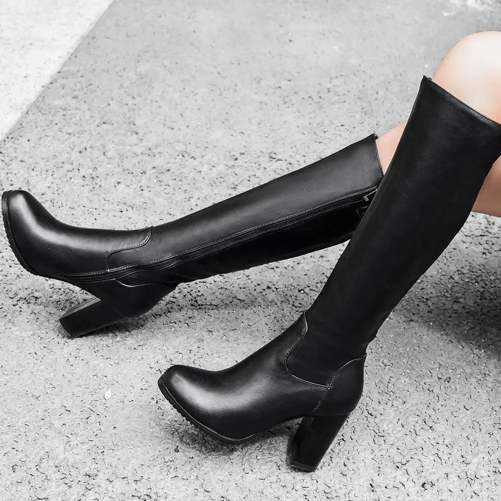 

SARAIRIS 2020 Brand Winter Knee High Boots Woman Shoes Top Quality Sexy Large Size 43 Party Boots Female High Heels Shoes Women