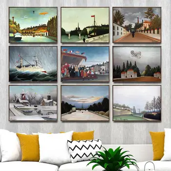

Home Decoration Art Wall Pictures Fro Living Room Poster Print Canvas Paintings French Henri Rousseau Landscape