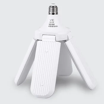 

45W LED Bulb With E27 Lamp Holder SMD2835 228leds Foldable Fan Blade Angle Adjustable Lamp Home Energy Saving Lights