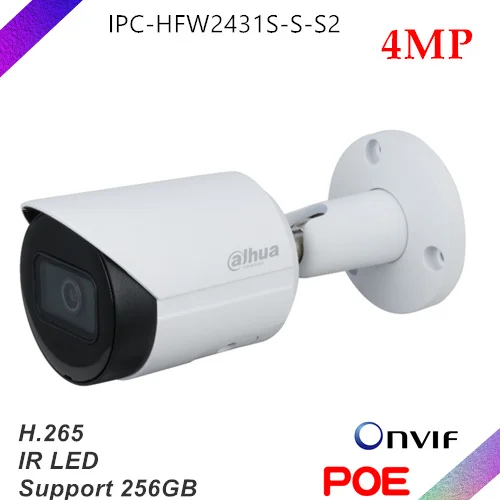 Dahua Новая серия Lite 4-мегапиксельная Водонепроницаемая цилиндрическая ip-камера H.265