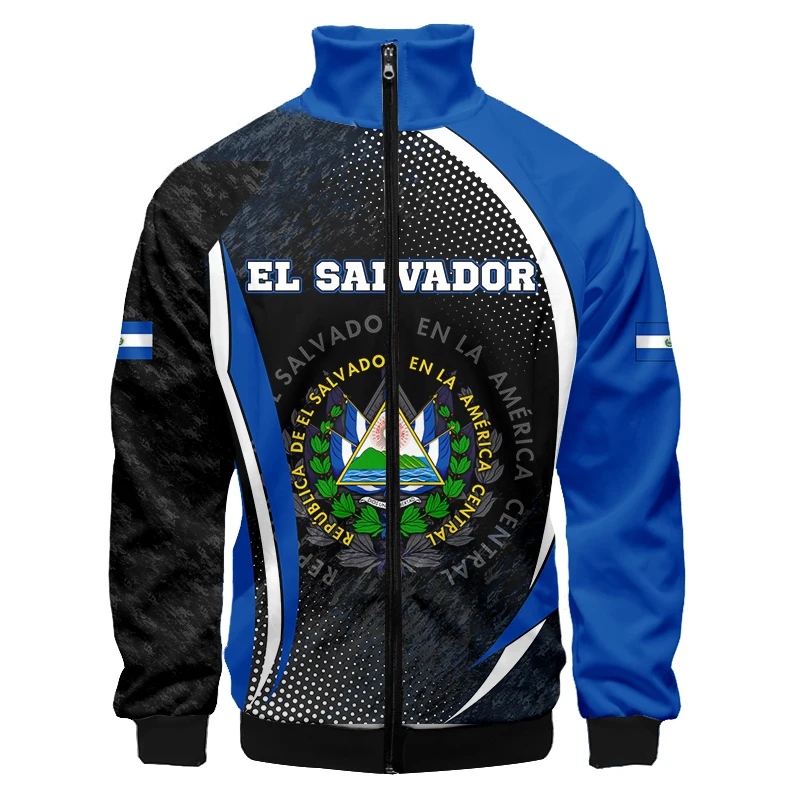 EL SALVADOR Army Skull Country Map Flag 3D All Printed Hoodie 2 Man Women Harajuku Zipper Pullover Sweatshirt Jacket Oversized