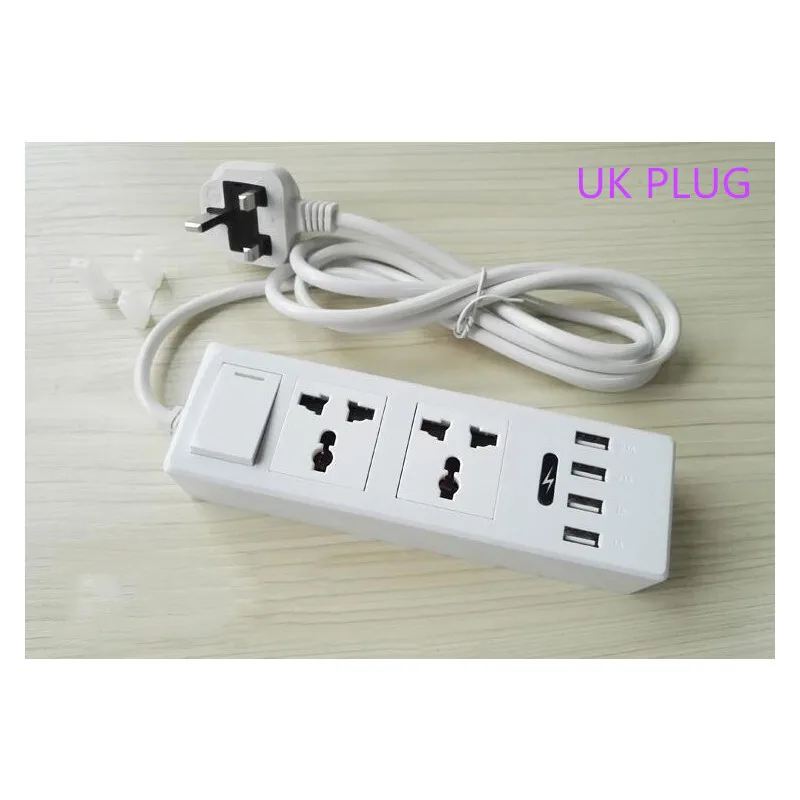 Блок питания 4 usb-порта для зарядки Разъем питания США и ЕС и штепсельная вилка стандарта Великобритании Мультиадаптер Смарт usb разъем для iphone samsung Xiao mi