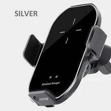 A7 versão atualizada carregador sem fio do carro 10w carga rápida infravermelho automático de detecção de 360 graus de rotação suporte do telefone móvel