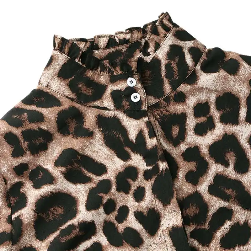Celmia feminino leopardo imprimir tops e blusa