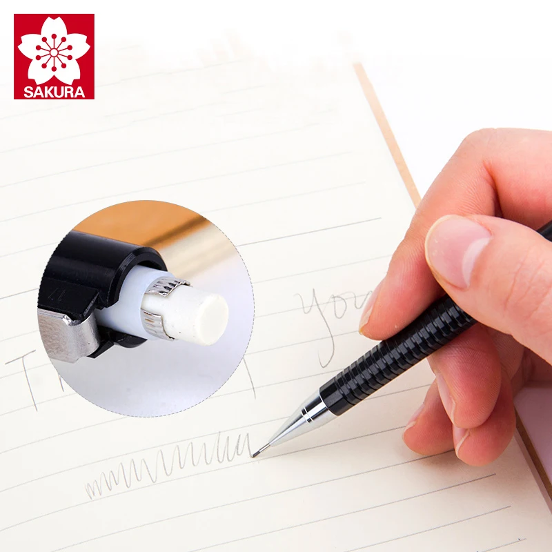 SAKURA Multi-function Mechanical Pencil Press Automatic Pencil Activity Student Pencils Sketch Supplies 0.3/0.5/0.7/0.9mm 5