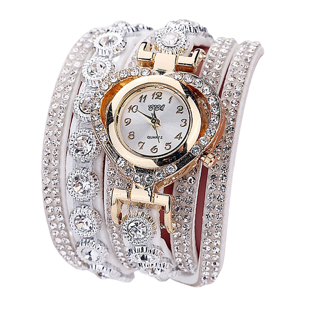 Women Luxury Rhinestone Bracelet Wristwatch Ladies Multilayer Analog Watch Women Luxury Rhinestone Bracelet Wristwatch Ladies Multilayer Analog Watch