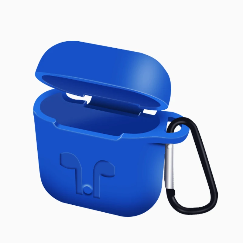 blue 4 в 1, силиконовый чехол для наушников, анти-потеря, проводные наушники для Apple Airpods Air Pods 1, 2, Bluetooth, беспроводные наушники, аксессуары - Цвет: blue