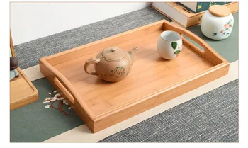 

Japanese Wooden Pallet Creative Tea Tray Supermarket Handle Solid Serve Dish Rectangular Log Big Size Cup