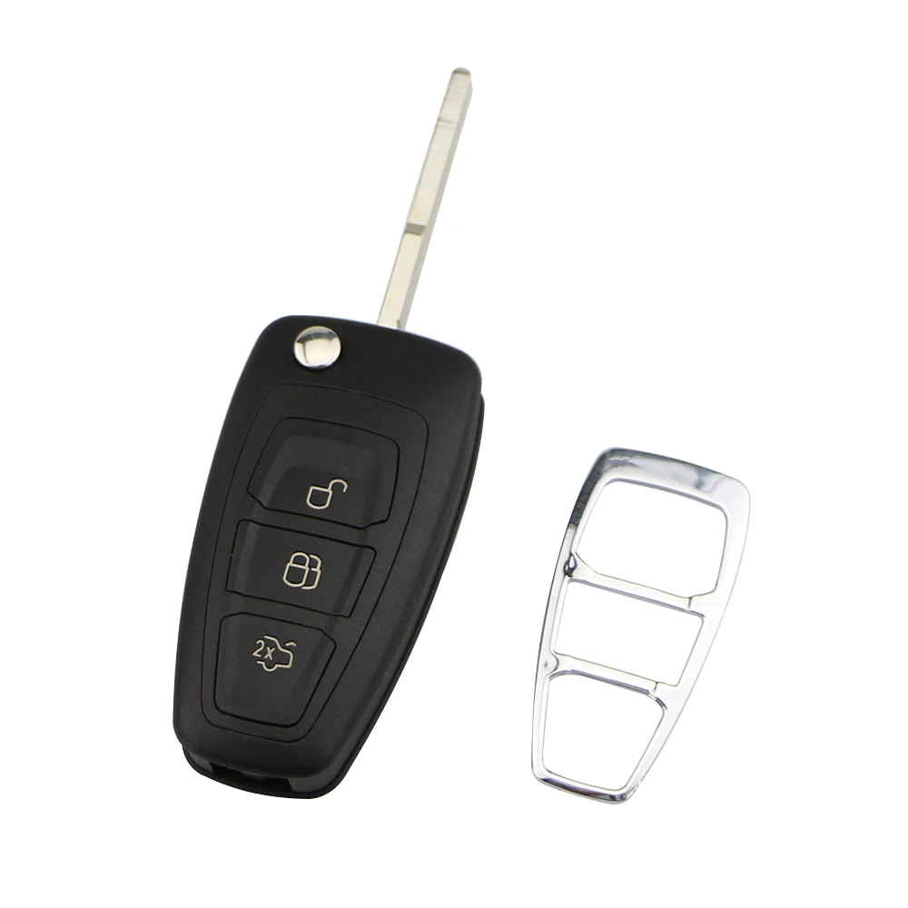 

Glossy Chrome 1 PC Folded Key Case Decoration Kit Trim for Ford Focus 2 3 4 Kuga 2012 2013 2014 2015 2016 2017 2018 Accessories