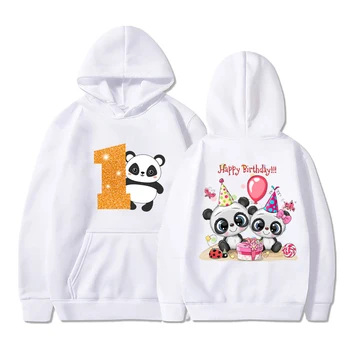 

Kids Hoodie Cute Panda Number 1-9 Custom Print Sweatshirt Boy Girls Fall Children Birthday Clothes Kids Streewear Sweatshirts