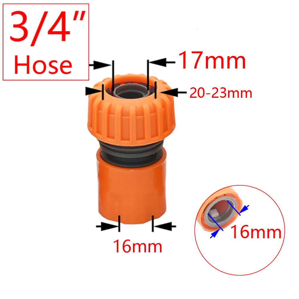 Garden Hose Quick Connector 1/2 3/4 1 Inch Pipe Coupler Stop Water Connector 32/20/16mm Repair Joint Irrigation System 