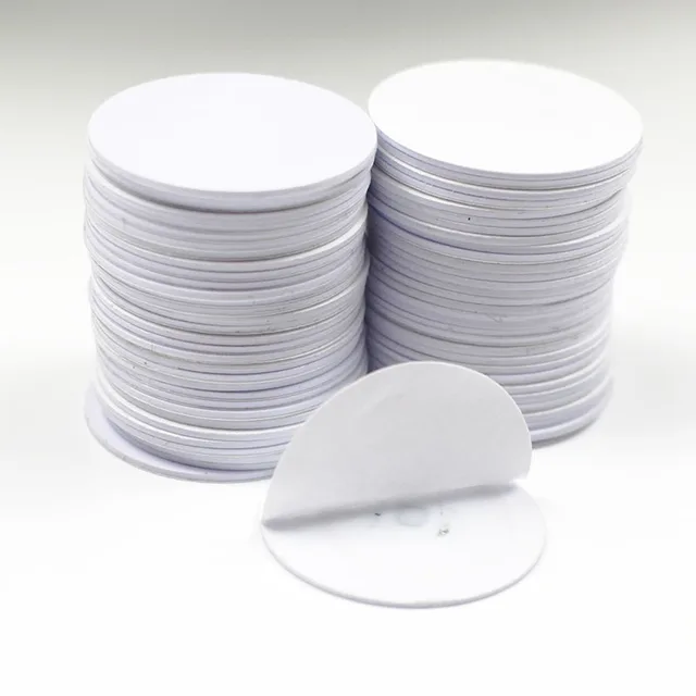 1pc 125khz RFID EM4305 T5577 Rewritable Coin Card Adhesive Sticker Copy Clone Card Diameter 25mm 2