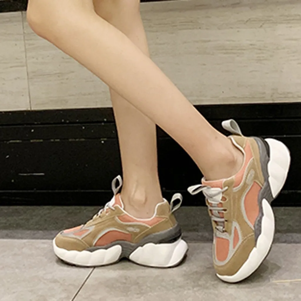 Женская обувь; спортивная обувь; женские кроссовки; женская повседневная обувь с сетчатой подкладкой; кроссовки на платформе для бега; спортивная обувь