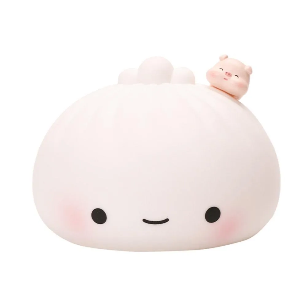Cute Buns with Small Pig LED Night Light Lamp