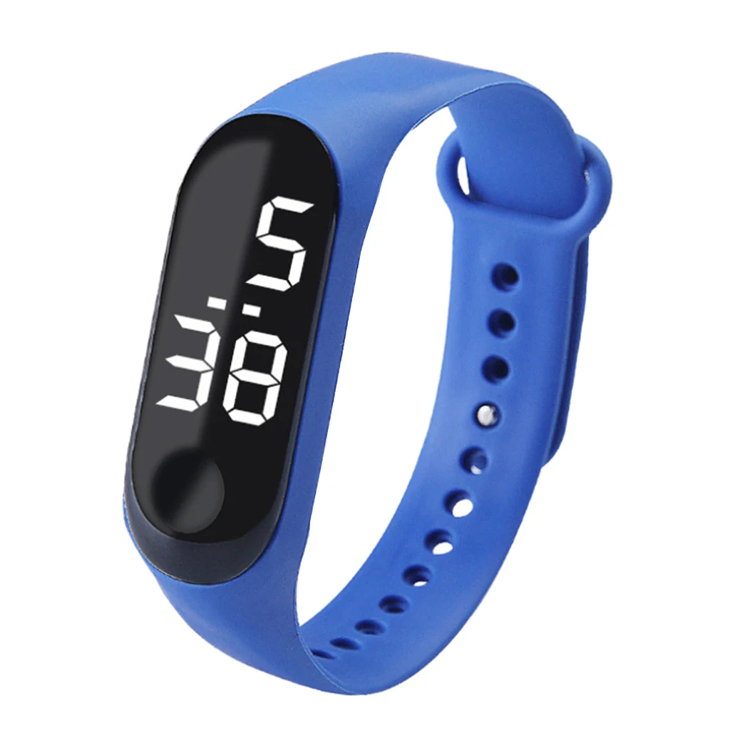 Unisex Silicone LED Digital Creative Touch Screen Sport Watch Bracelet Digital Wristwatches Adjustment Men/Women/Kids