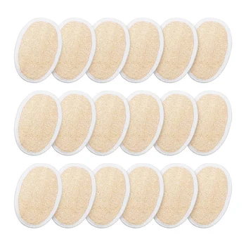 

18 Pcs Exfoliating Natural Loofah Sponge Pads for Men and Women, Perfect for Bath Shower and Spa