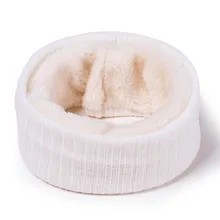 Детский зимний теплый шарф для девочек, для мальчиков детская трикотажная футболка с воротником и шейные платки хлопковой одежды для детей, для мальчиков и девочек, Детское пальто в горошек с принтом в виде кольца Новая#30