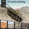 JJRC 1/30 RC Tank Battle 2.4G Remote Control Programmable Crawler Tank Sound Effects Military Tank Model Rc Car Toy for Boys Kid 3