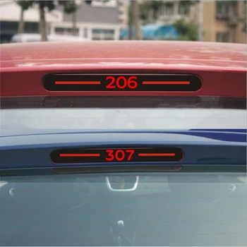 

Car-styling Carbon Fiber Brake Sticker Rear Brake Lights stickers For Peugeot 307 peugeot 206 308 207 406 407 408