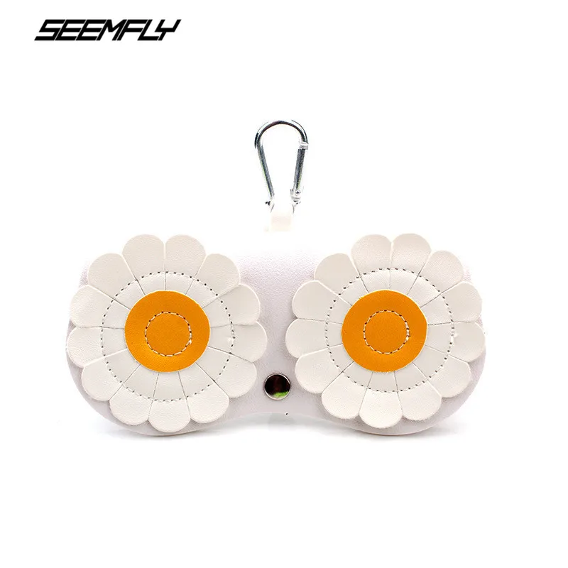 

SEEMFLY 2020 Cute sunglasses bag female portable sunglasses case ins girl hanging bag glasses storage bag portable mirror bag