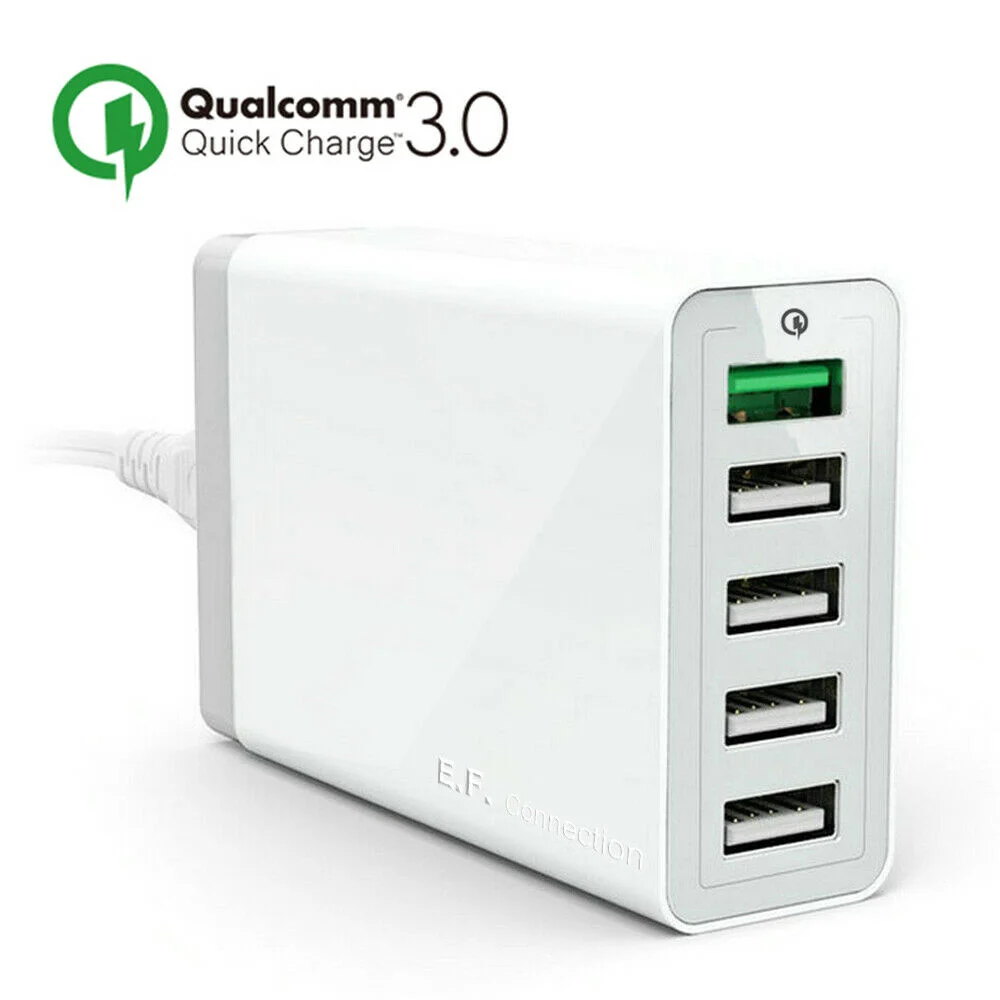 Быстрое зарядное устройство с 5 USB-портами универсальное быстрое 3 0 | Мобильные