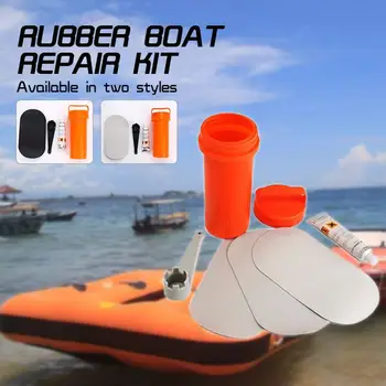 

Portable Boat Repair Patch Kayak Repair Kit PVC Accessories Canoe Fishing Rubber Dinghy Canoe Repair Kit Waterproof Tool Water
