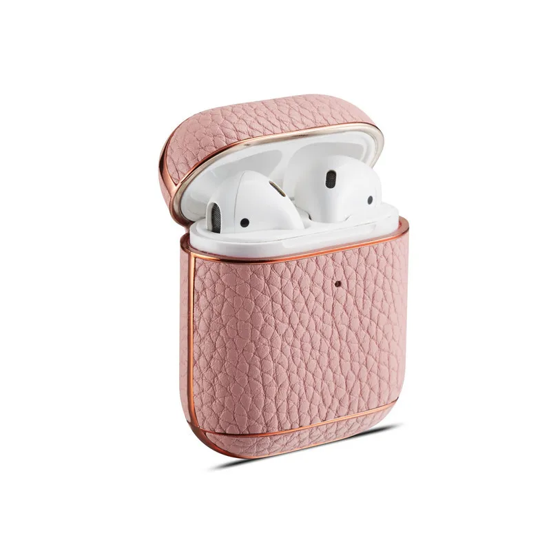Роскошный кожаный чехол для Apple AirPods, Bluetooth, беспроводные наушники, защитный чехол, противоударный чехол s