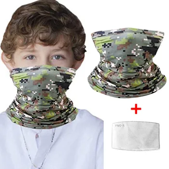 

10pccycling Outdoor Scarf Children Sun Protection Bandana Neck Gaiters Camouflage Print Scarf Activities Multi Function Bandana