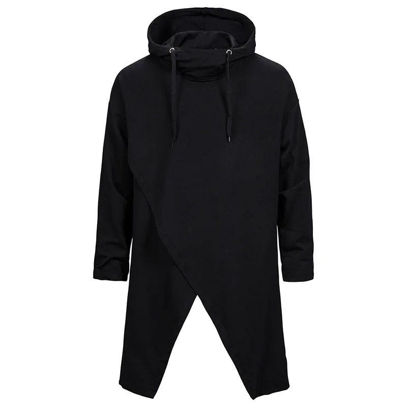 Men's fashion Assassin's Creed Hooded dark department long irregular loose coat | Мужская одежда