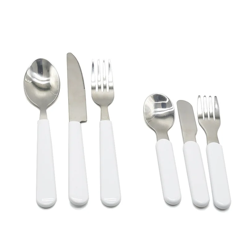 Blank Sublimation Stainless Steel Hotel Western Steak Knives Forks and Spoons Tableware For Subulimation INK Transfer Print DIY black petg 3D Printing Materials