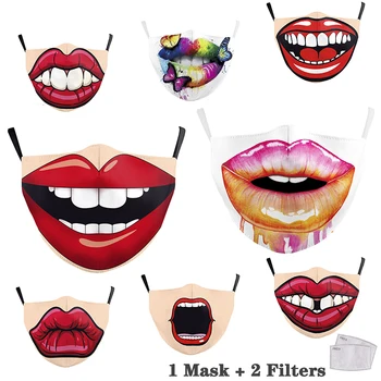 

Funny Printed Mascarillas Against Pollution Breathable Face Mask Washed Reusable Mask Adults Face Cover Protective Mask
