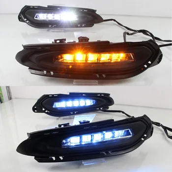 

CSCSNL 1Set DRL 12V LED Car Daytime Running Light fog lamp with dynamic turn signal style For Honda HRV HR-V 2015 2016 2017 2018