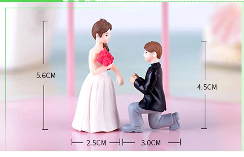1 пара миниатюрных фигурок Marry me Sweety Lovers, сказочный садовый орнамент, Свадебные Рождественские украшения для дома, аксессуары