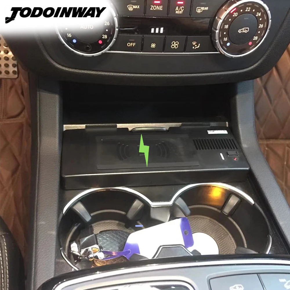 

Car wireless charger phone holder for Mercedes Benz GLE W166 C292 GLS X166 GL ML smart sensing mobile support qi charge bracket