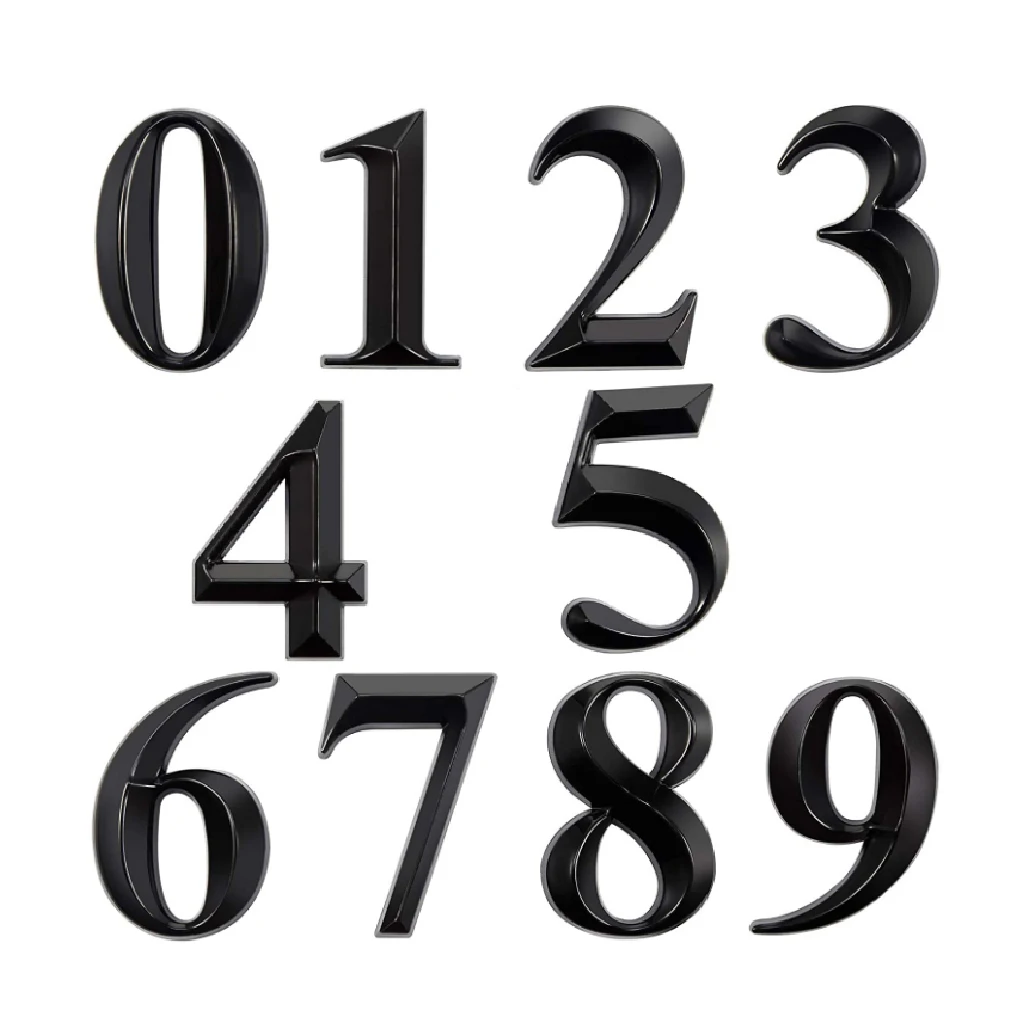 House Door Number Sticker 1PCS Self Adhesive Number Sign for Apartment Office Room Door Plate Mailbox Home Decor