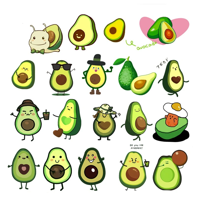 Avocado Heart Pit Iron On Patch