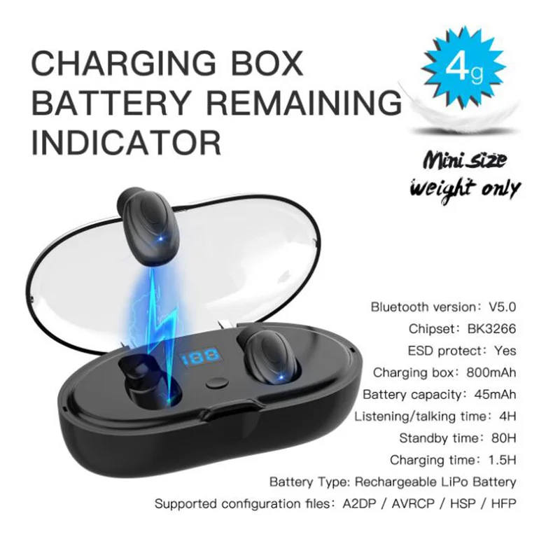 OGYA, беспроводные TWS 5,0, Bluetooth, стерео наушники, беспроводные наушники, наушники, 3300 мАч, светодиодный, умный, внешний аккумулятор, держатель для телефона W23