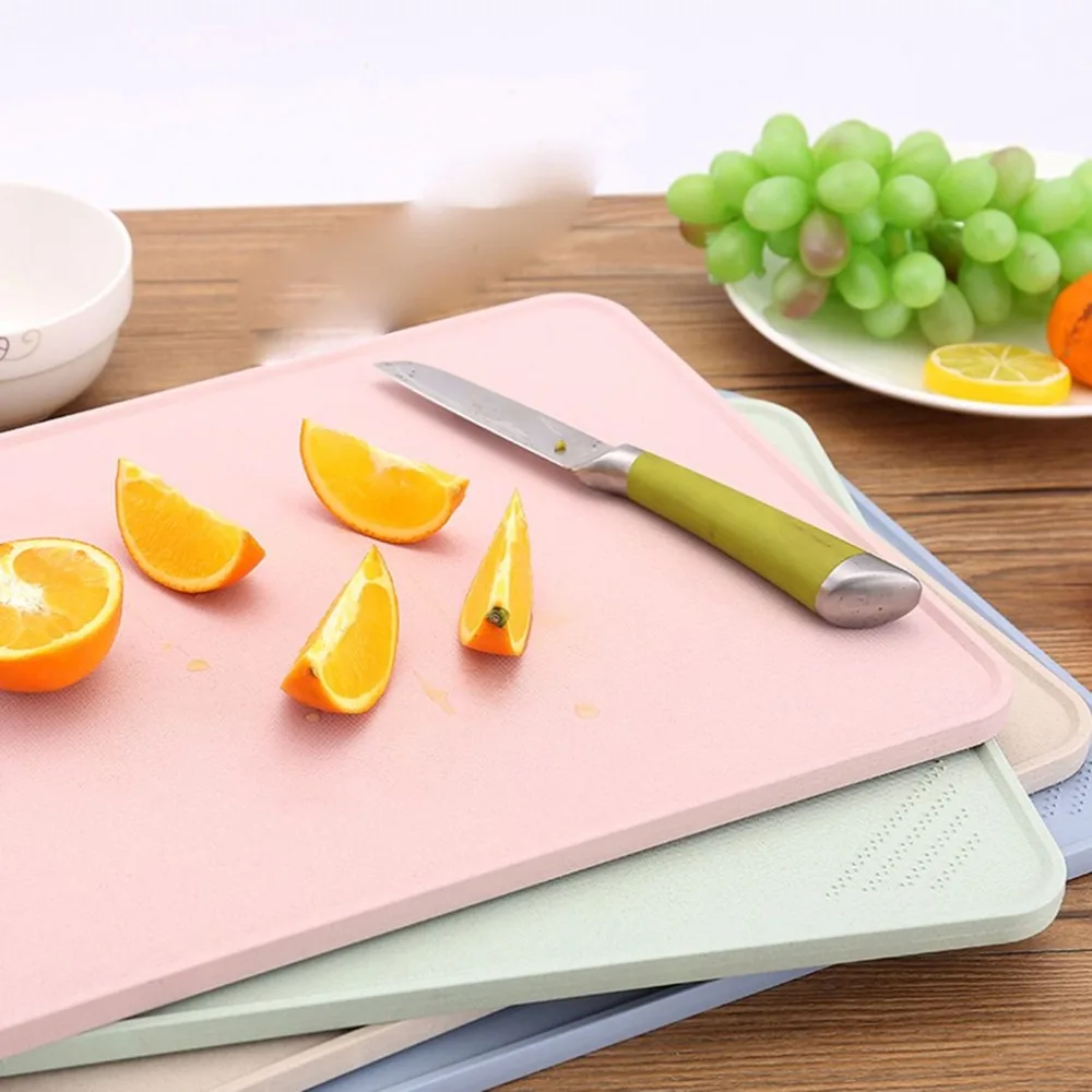 Wheat Straw Grinding Chopping Block Cutting Board Leachate Anti Slip Double Sided Fruit Vegetable Kitchen Tool | Дом и сад