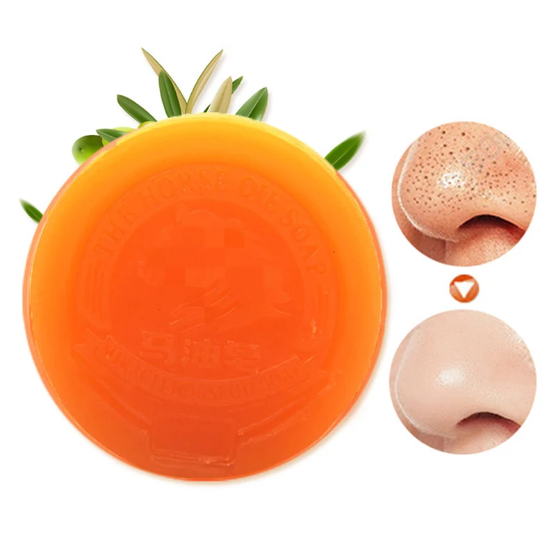 

80g Horse Oil Handmade Soap Moisturizing Soap To Blackhead Care Soap Clean Natural Type Moisturizing Skin Care New TSLM1