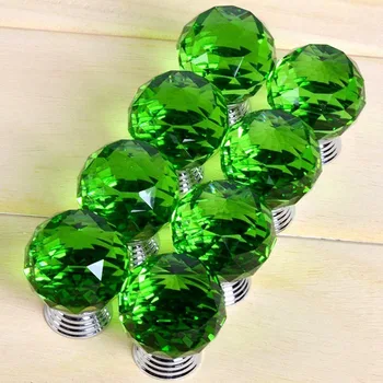 203040mm Diamond Shape Design Crystal Glass Knobs Cupboard Pulls Drawer Knob Kitchen Cabinet Handles Furniture Handle Hardware