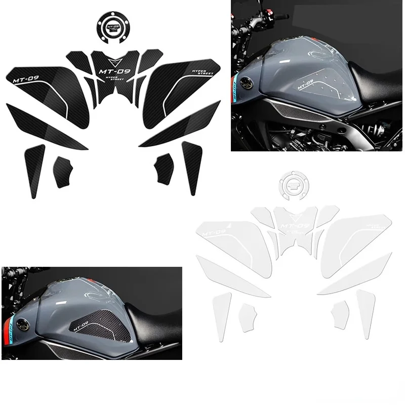 For YAMAHA MT09 mt 09 3D transparent stickers Motorcycle Fuel Tank Cap Sticker fuel decal Traction Side Pad Protector Decal | Автомобили и