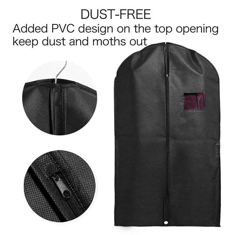 5 шт./компл. одежда защита от пыли моли доказательство одежды сумки дышащие молнии хранения пылесборников сумки для костюма танцевальной одежды