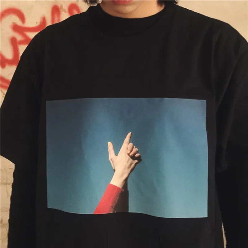 Футболка в японском стиле Харадзюку для влюбленных Гонконгский Ретро тренд с