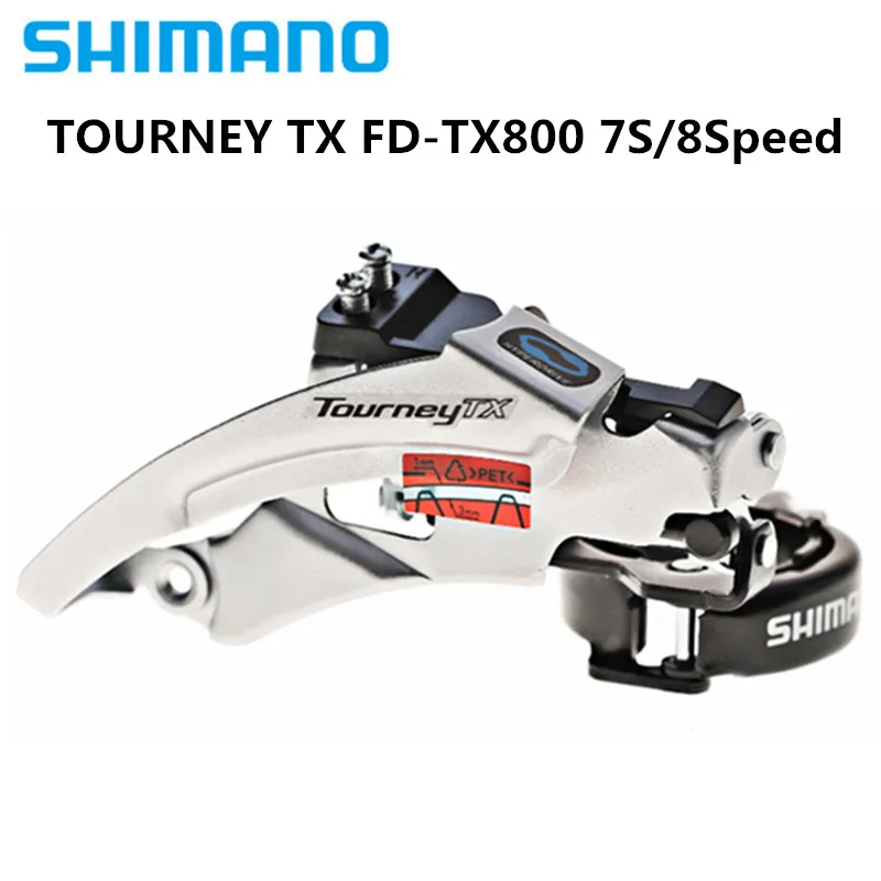 SHIMANO TOURNEY TX FD-TX800 передний горный велосипед 7 Скорость 8 Скорость вверх и вниз передний переключатель цепи