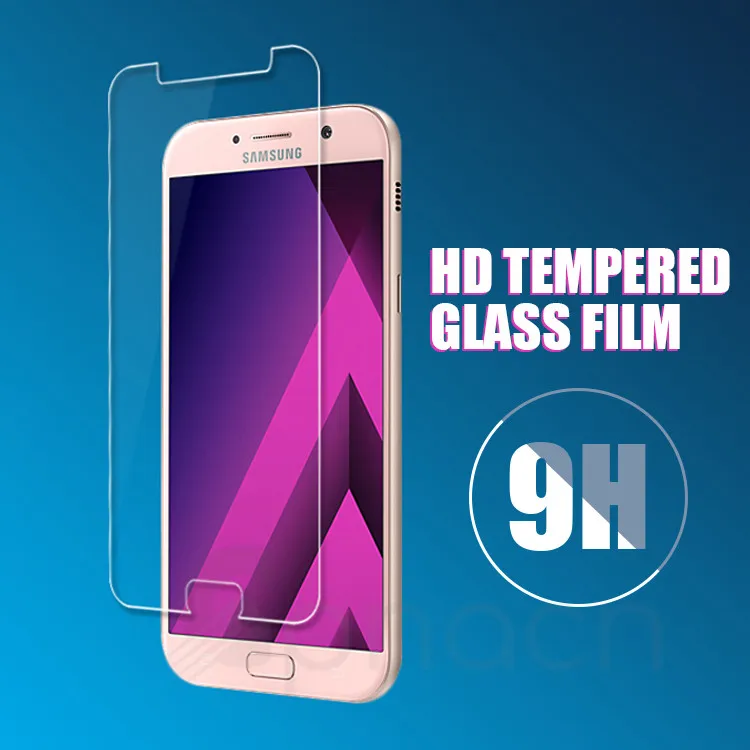 С уровнем твердости 9H Экран протектор для Samsung Galaxy A3 A5 A7 J3 A6 A8 плюс A9 HD закаленное Стекло защитная Пленка чехол