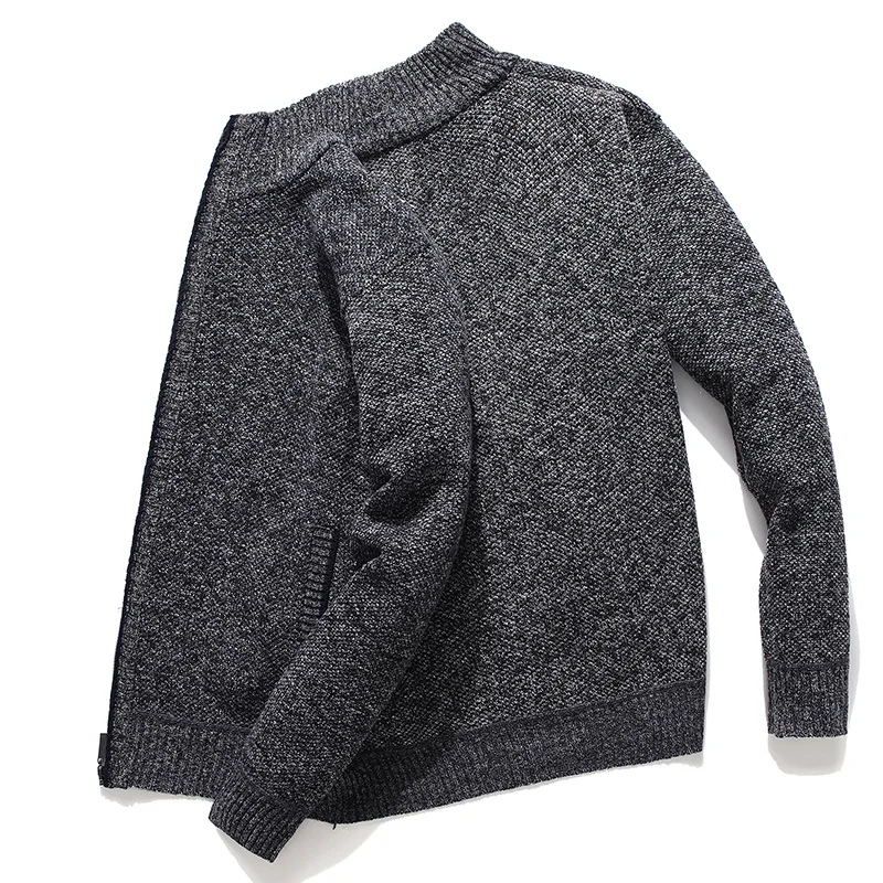 2020 Winter Mens Solid Cardigan Sweater Casual Zipper Knitted Sweater for Man Stand Collar Thick Male Coat Full Cardigan Homme 2020 Winter Mens Solid Cardigan Sweater Casual Zipper Knitted Sweater for Man Stand Collar Thick Male Coat Full Cardigan Homme