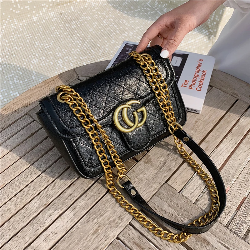 

High-end bag female retro trend small square bag street shopping chain fashion small bag shoulder Messenger bag mobile wallet