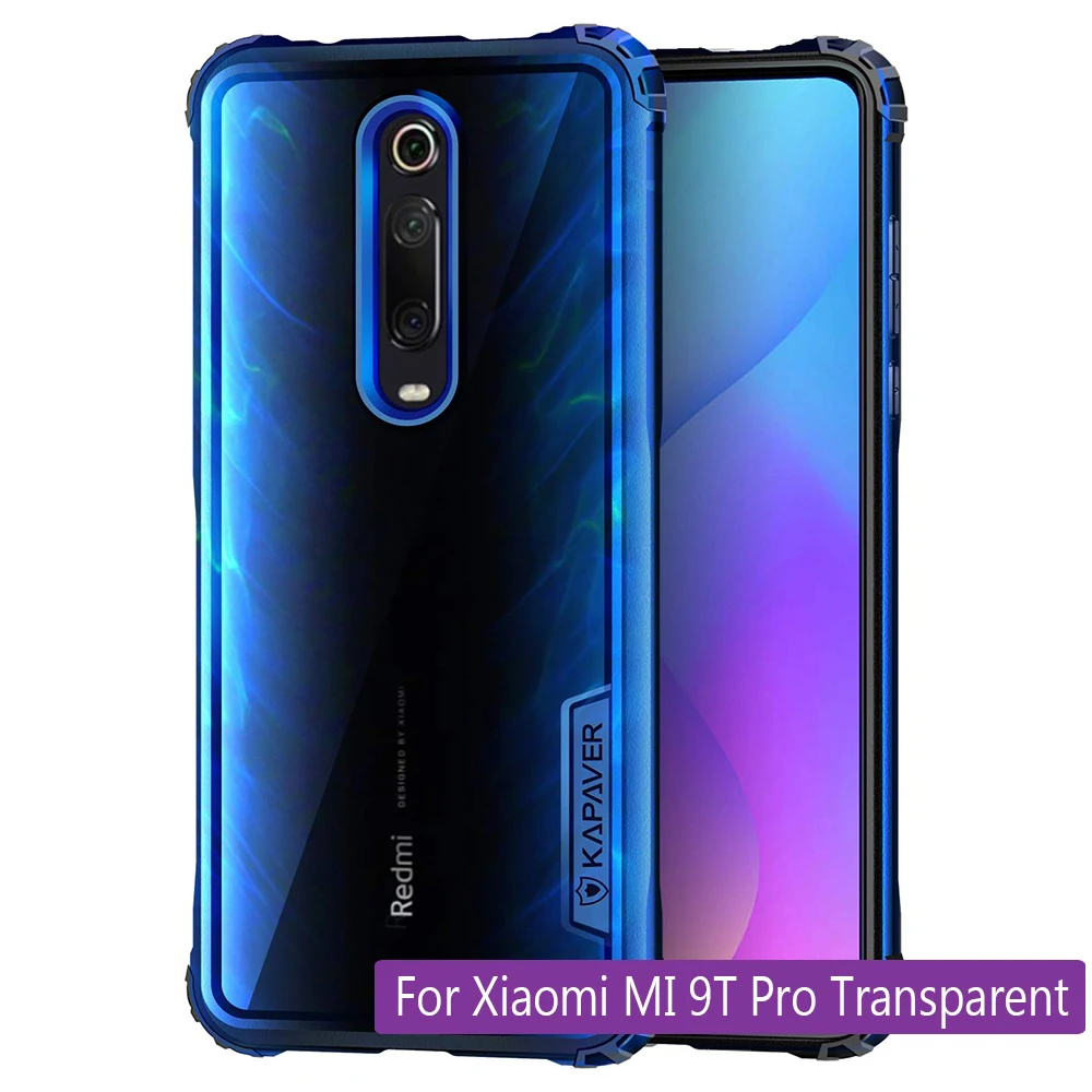 Противоударный чехол-бампер для Xiaomi mi 9T 9T Pro 6 8 9 A1 MAX3, защитный чехол для Red mi Note 6 7 7S K20 pro - Цвет: Mi 9T Pro Tr Blue