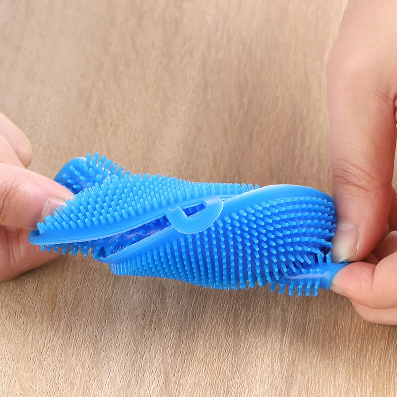 Silicone Dish Cloth Kitchen Cleaning Household Scouring Pad Stained Oil Multifunctional Brush Bowl Towel Cleaning Wiping Pot